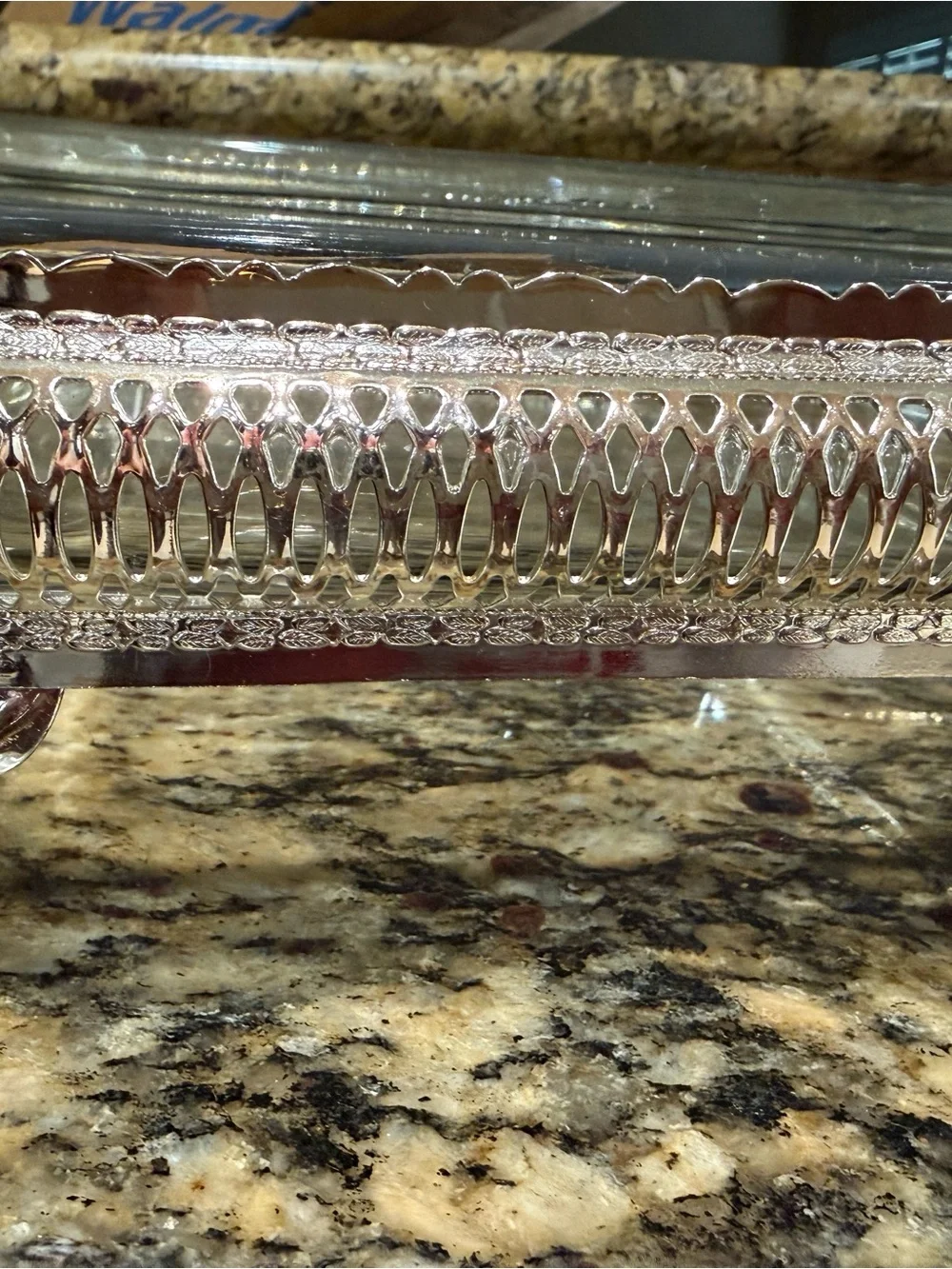 Vintage Silver-Tone Decorative Covered Serving Dish Set Pyrex